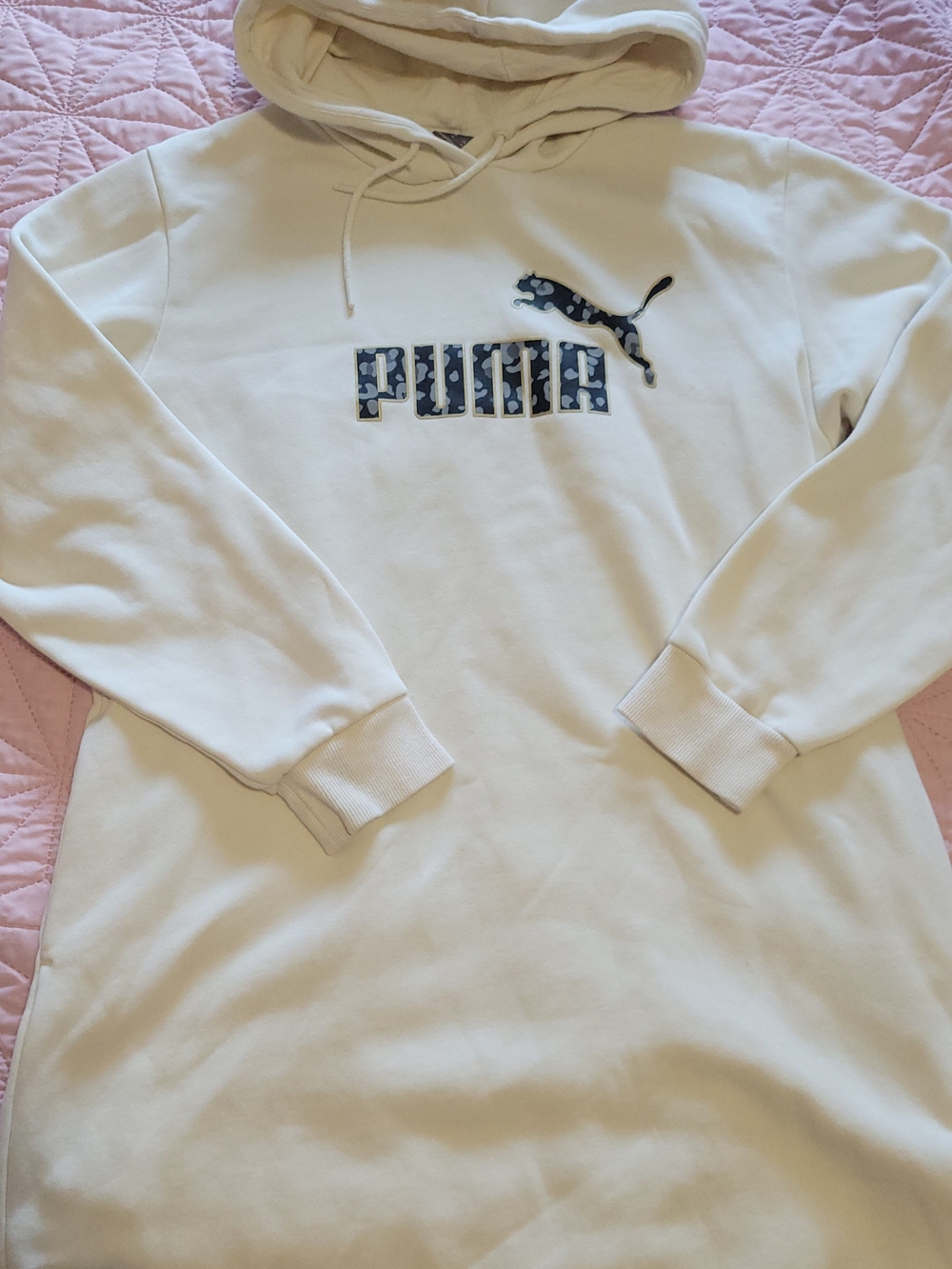 Womens Puma Sweatshirt Pullover Hoodie Dress Sz M